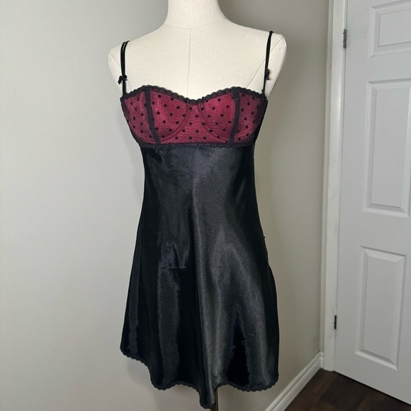La senza goth coquette fairy polka dot bustier slip dress S - Picture 3 of 5